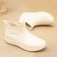 thumbnail image 5 of hoksml Women's Waterproof Ankle Rain Boots, Slip-On Rubber Shoes for Outdoor and Daily Wear, 5 of 9