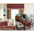 thumbnail image 7 of Violet Linen Signature Chenille Diamond pattern, Polyester Chenille Jacquard, with Fringes, Burgundy, 60 Inch x 18 Inch, Decorative Window Treatment Rod Pocket Curtain Valance, 7 of 7