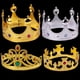thumbnail image 4 of 8 coronas de plástico para niños, decoradas para fiestas de cumpleaños (corona de cruz dorada, corona de reina dorada, corona de rey dorada y corona de rey plateada)., 4 of 5