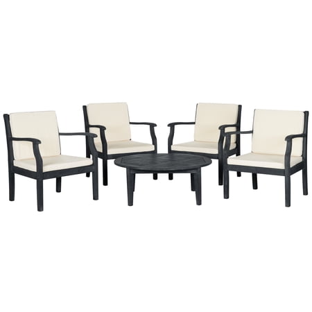 Safavieh Anaheim Indoor/Outdoor 5 Piece Coffee Set with Cushion