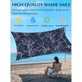 thumbnail image 3 of Outdoor Sun Shade Sail 8'x10', Navy Blue Botanical Patio Beach Shade Canopy Cloth Waterproof, Vintage Floral Plants Branch TearResistant & UV Protection Sun Sail for Backyard Garden Deck, 3 of 9
