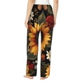 thumbnail image 3 of Picia Sunflower Floral Butterfly Womens Soft Woven Cotton Elastic Waistband Sleep Pajama Pant Lounge Sleep Pant With Pockets And Drawstring-XX-Large, 3 of 9
