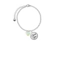 thumbnail image 2 of Delight Jewelry Clear AB Crystal Heart - Domed Thank You Charm Bracelet, 6"+2", 2 of 5