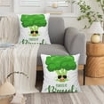 thumbnail image 4 of Anyway.go Pillowcases 2Pcs Zippered Cotton Plush Throw Pillow Cushion Case 16x16in for Bed Couch Sofa,Broccoli, 4 of 8