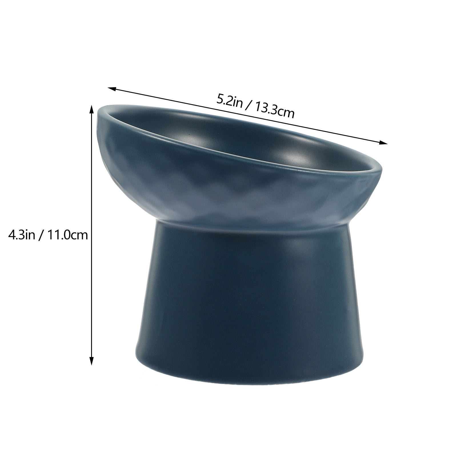 PBPBOX Indoor Pet Bowl Cat Bowl Ceramic Navy 1Pack