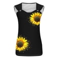 thumbnail image 4 of Fewfanhot Women's Clothing Summer Tank Tops Square Neck Sleeveless Buttons Casual Dressy Tunics Basic Business Work T Shirts Blouses, 4 of 5