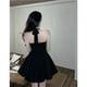 thumbnail image 5 of Vestido negro ajustado de cintura alta para mujer, minivestido de noche Sexy, ropa de calle, fiesta, Verano, 5 of 6