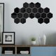 thumbnail image 3 of 24 Piezas de Pegatinas de Espejo Hexagonales de Acrílico para Decoración de Pared, Ideal para Habitaciones Infantiles, Baños y Puertas, Color Negro, Medidas 10x8.5x5 cm, Fácil Instalación con Cinta, 3 of 5
