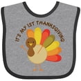 thumbnail image 3 of Inktastic It's My 1st Thanksgiving Boys or Girls Baby Bib, 3 of 4