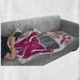 thumbnail image 6 of Fashion Soft Flannel Fleece Throw Blanket, Theme in Paris Outfits Dress Watch Purse Perfume Parisienne Landmark, Cozy Plush for Indoor and Outdoor Use, 70" x 90", Beige Pink, by Ambesonne, 6 of 6