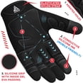 thumbnail image 4 of RDX Weight Lifting Full Finger Gym Gloves Breathable Gel Padded Touch Screen Glove, Anti Slip Grip, 4 of 8