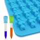 thumbnail image 3 of 4pcs Gummy Bear Candy Molds Silicone, Gummy Molds with 2 Droppers, Non-stick Silicone Candy Molds, 3 of 4