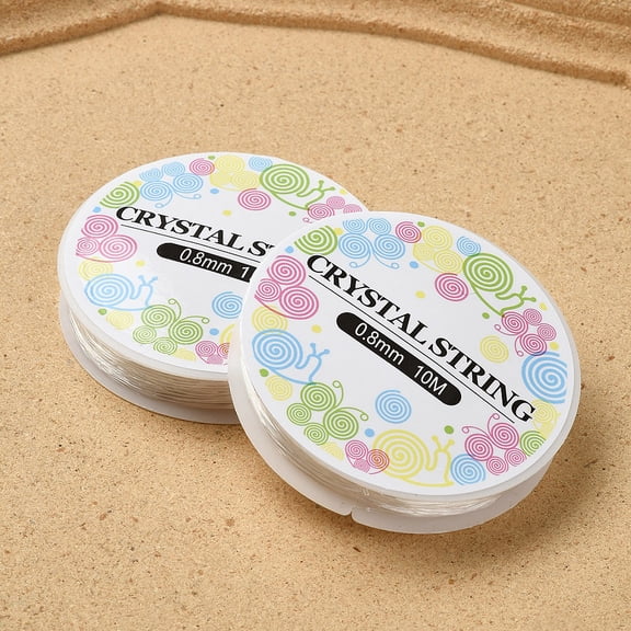 Round Elastic Crystal Thread Stretchy String Bead Cord for Beaded Jewelry Making Clear 0.8mm about 10.94 Yards(10m)/Roll