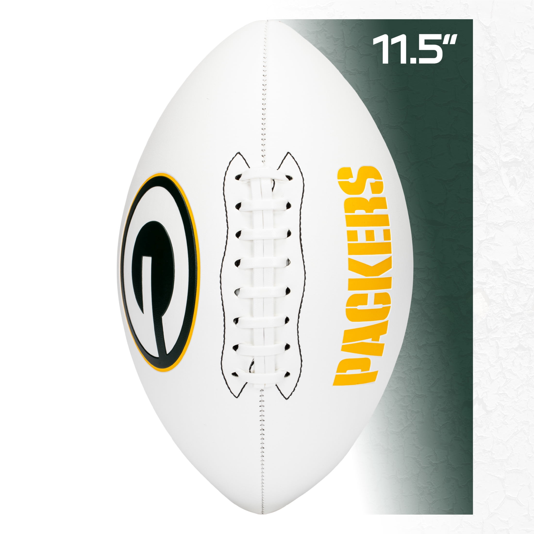 Franklin Sports NFL Green Bay Packers Autograph Football - Official Size White Panel Souvenir Football for Autographs + Signatures - NFL Team Fan Shop Memorabilia Football for Display