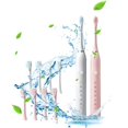 thumbnail image 4 of VALSEEL Couple's 2-pack Electric Toothbrush + 8 Brush Heads - 6-speed USB Rechargeable Electric Toothbrush - Fully Automatic Rechargeable Sound Wave Soft Bristle Brush Electric Toothbrush for Adults, 4 of 7