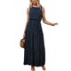 thumbnail image 1 of Qarigey Pudcoco - Vestido de fiesta largo bohemio para mujer, sin mangas, lunares, playa Vestidos, 1 of 6