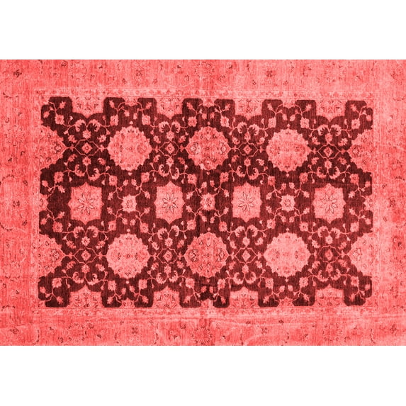 Ahgly Company Indoor Rectangle Oriental Red Traditional Area Rugs, 2' x 3'