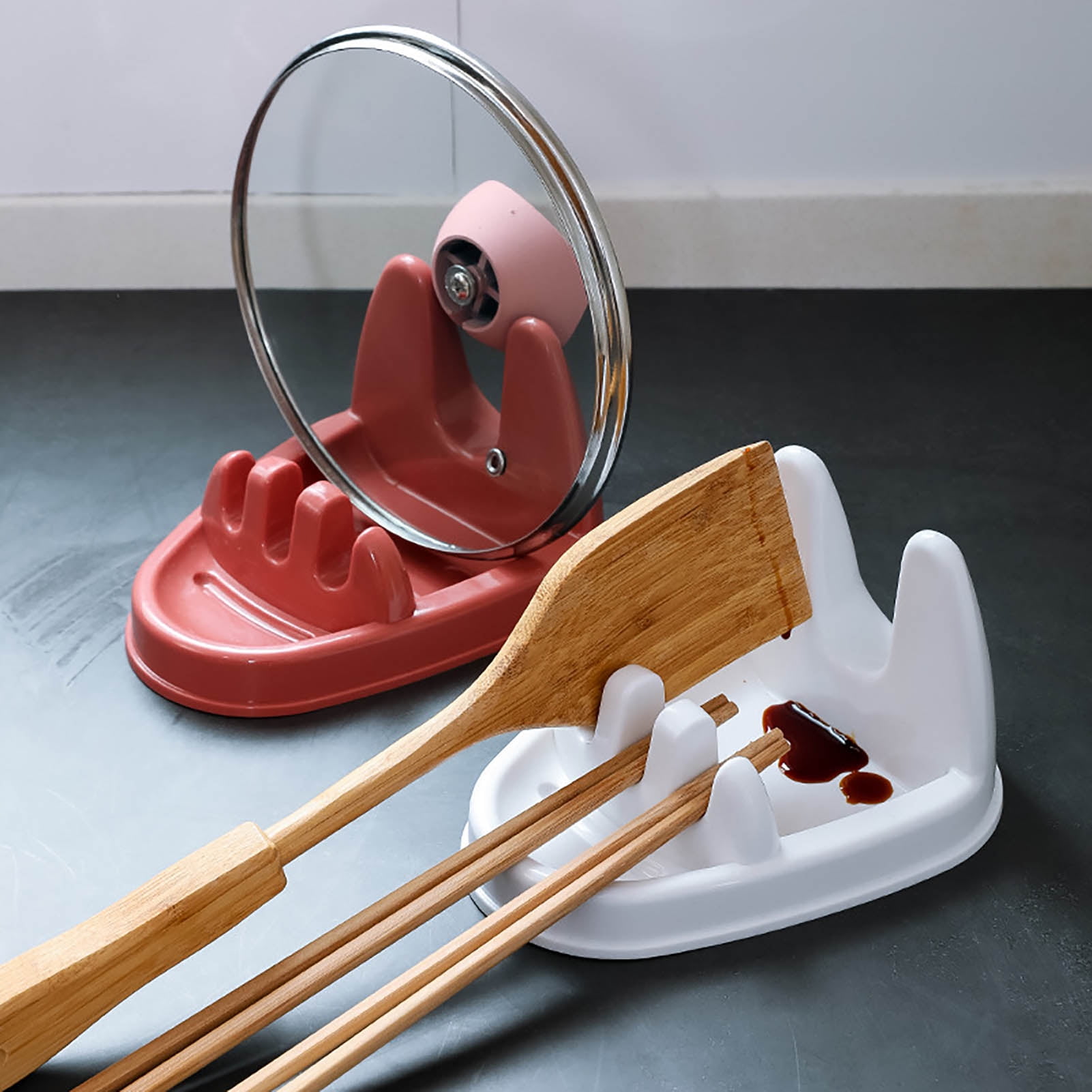 Sunjoy Tech Utensil Spoon Rest Kitchen Cut Cat Utensil Holder for Stove
