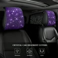 thumbnail image 2 of 2 Pack Bling Car Headrest Case Women Full Rhinestone Headrest Universal Fits Most Cars, 2 of 12