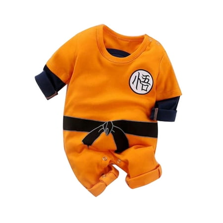 

IZhansean Dragon Ball Toddler Kids Baby Boys Girls Goku One Piece Jumpsuit Romper Clothes Orange 18-24 Months