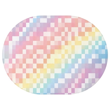 Happy Birthday Colorful Rainbow Party Oval Tablecloths 54x72in Polyester Waterproof and Reusable Foldable Table Clothes for Weddings Birthdays Buffets Backyard Camping Catering Events