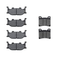 thumbnail image 1 of KMG Front + Rear Brake Pads Compatible with 2007-2008 Yamaha XVS 1100 V-Star Custom Midnight - Non-Metallic Organic NAO Brake Pads Set, 1 of 4
