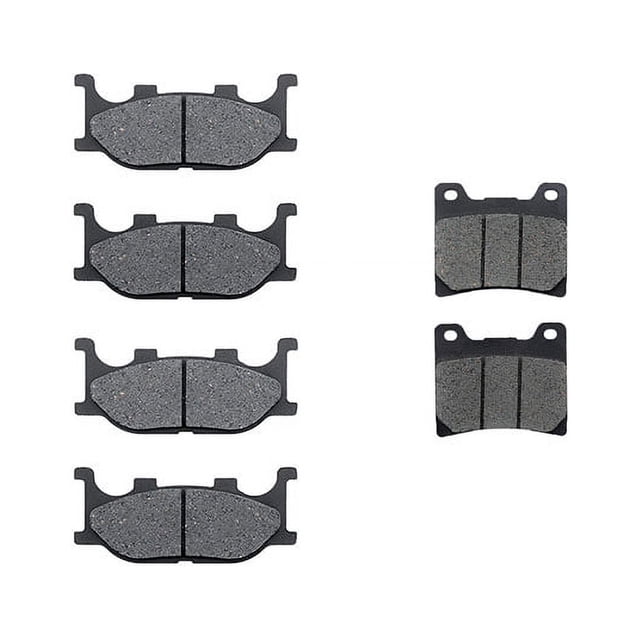 KMG Front + Rear Brake Pads Compatible with 2007-2008 Yamaha XVS 1100 V-Star Custom Midnight - Non-Metallic Organic NAO Brake Pads Set