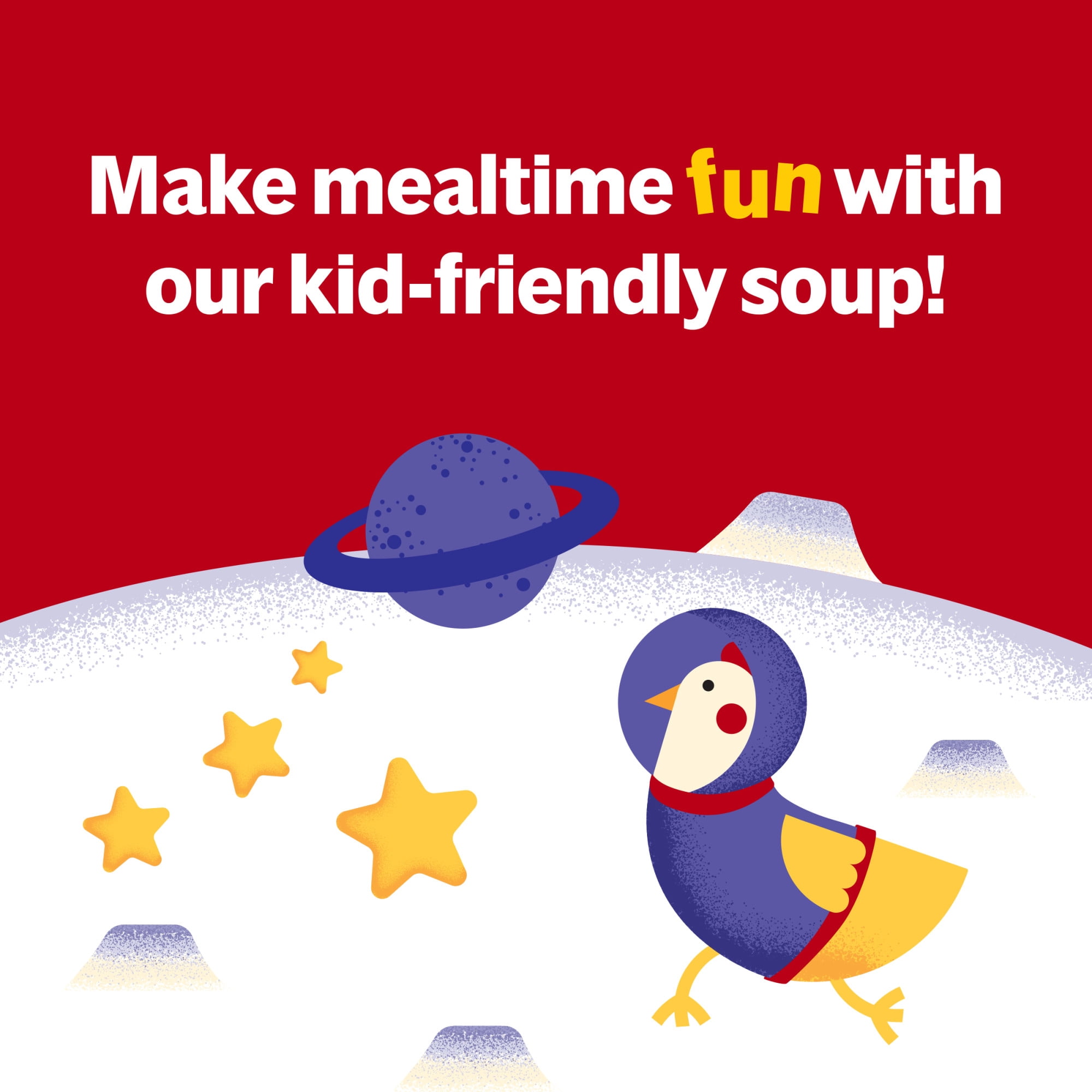(12 pack) Campbell's Condensed Kids Chicken and Stars Soup, 10.5 oz Can