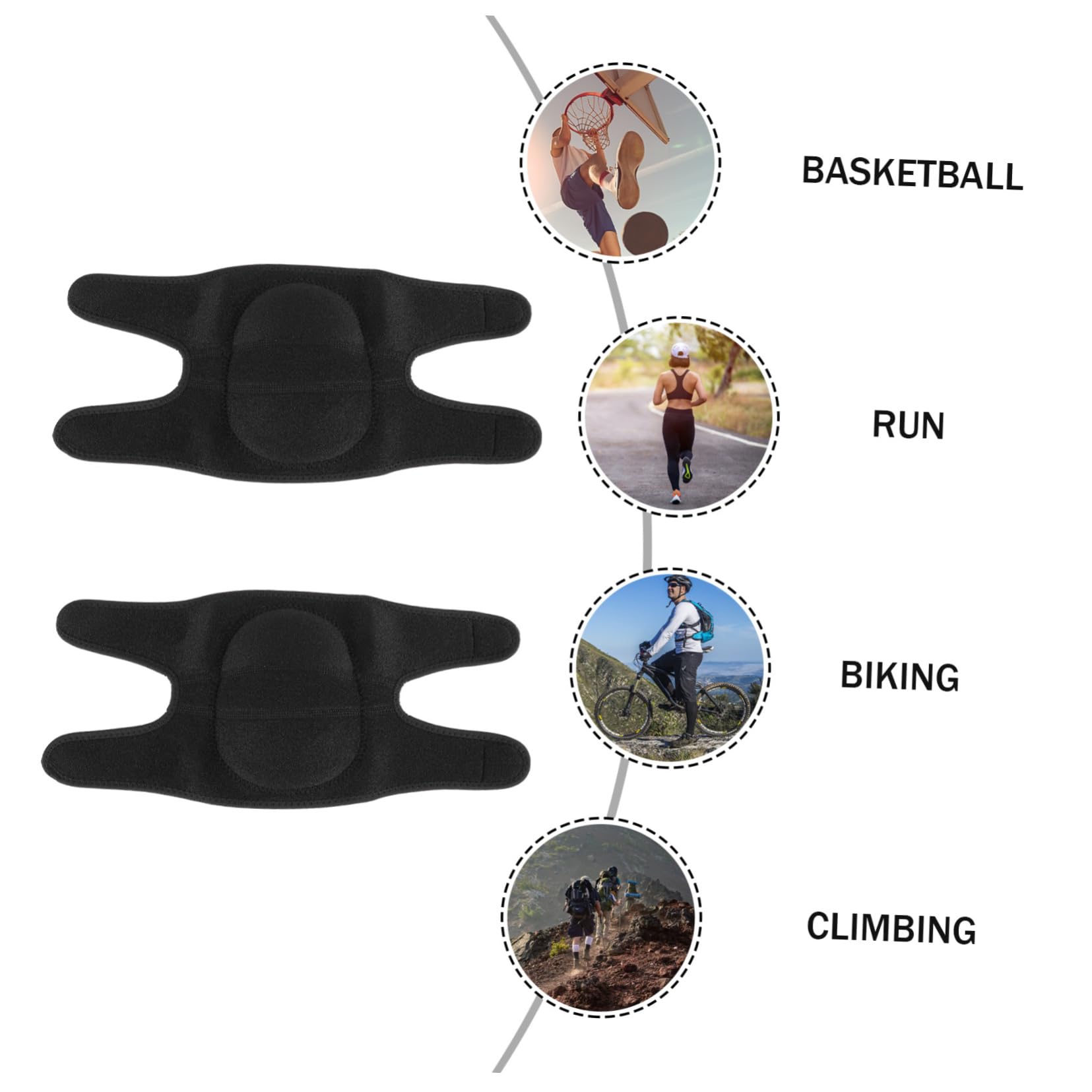 BESSERITE  2-Pack Breathable Knee Support Sleeves – Neoprene Sports Braces for Running, Cycling & Dance