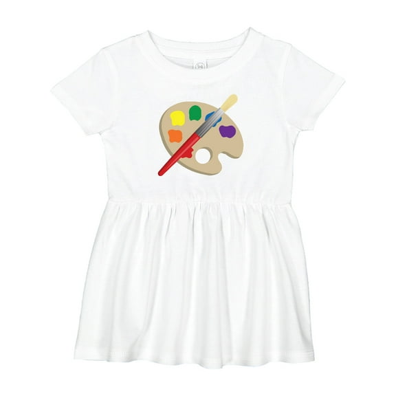 Inktastic Artist Palette and Brush Girls Baby Dress