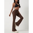 thumbnail image 5 of GXFC Women Yoga Sports Leggings Quick-Dry Sweatpants Solid Color High Waist Skinny Stretch Flare Trousers Workout Gym, 5 of 9