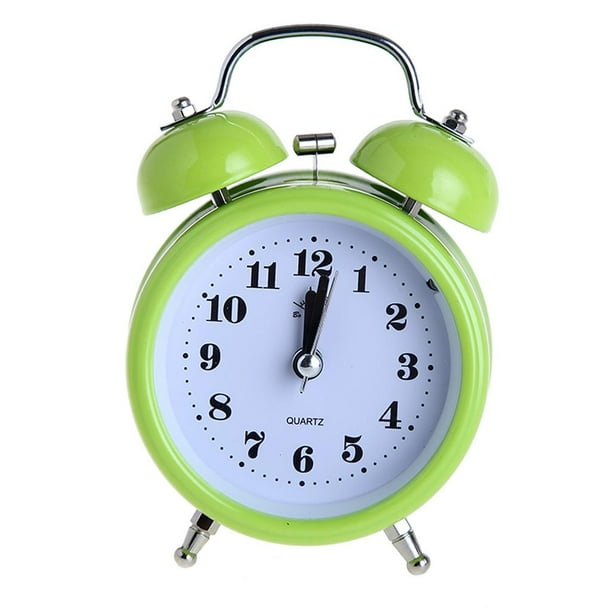 Reloj Despertador Silencioso De Campana Metal De De Pulgadas