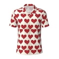 thumbnail image 2 of Daiia Love Pattern Men’s Polo Shirts,Solid Deck Shirt,Classic Fit, Breathable Cotton Polo for Casual and Sport Wear-, 2 of 9