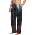 thumbnail image 6 of Pofeuu Gloomy Mansion Forest Scene Print Men's Pajama Pants, Soft Lounge Pajama Pants with big pockets for Men Plaid Pj Bottoms-X-Large, 6 of 6