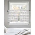 thumbnail image 5 of Music Notes,Tier Curtains 36 Inch Length,Sheer Curtains for Bedroom Living Room Window Modern Abstract Minimalistic Geometric Stripes Small Half Window Kitchen Curtains & Drapes 27.5"x36" 2 Panels, 5 of 6
