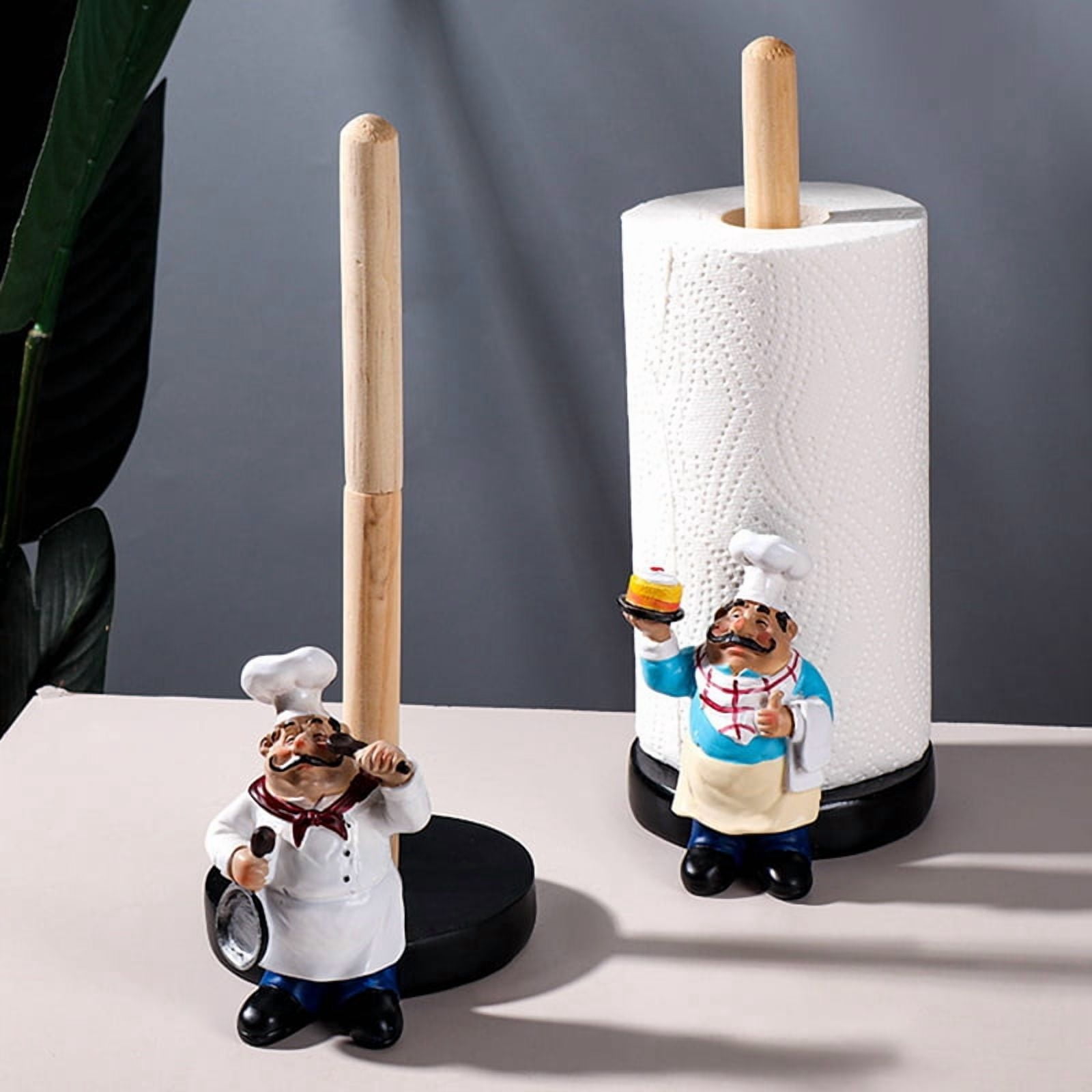 Paper Towel Holder Chef Ornaments European Paper Towel Holder Kitchen Western Restaurant Cake Crafts Ornaments B