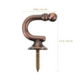 thumbnail image 3 of 4Pcs Curtain Tieback Hooks Heavy Duty Metal Ball End Tie Back Hooks Curtain Hold Back Hooks, 3 of 7