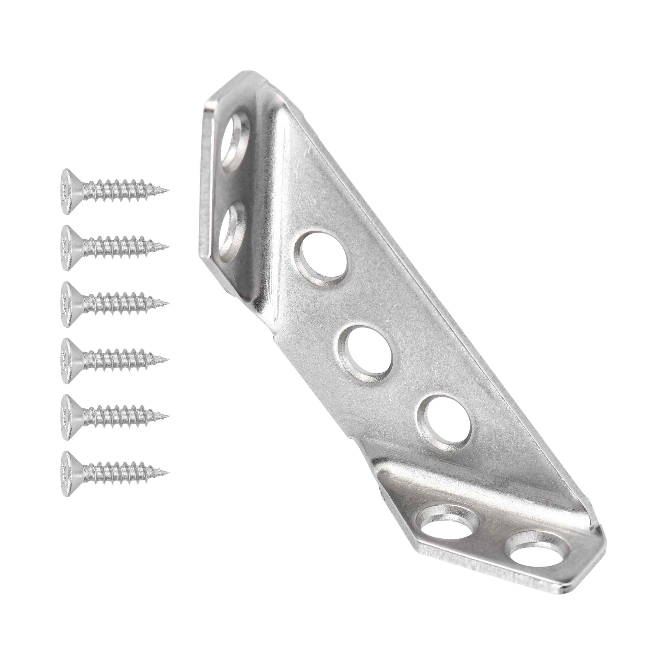 Hyper Tough 2-1/2 in. Stainless Steel Furniture Corner Connectors with Screws, 30 Pack