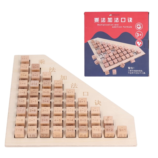 Matemáticas De Jardín De Infantes, Tabla De Suma De Multiplicación Segura E Inofensiva, Larga Vida útil Con Placa Inferior Para Regalo Para Aprendizaje Temprano Para Juguetes ANGGREK EB2013