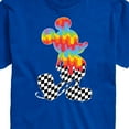 thumbnail image 3 of Mickey & Friends - Mickey Checkered and Rainbow Silhouette - Men's Short Sleeve Graphic T-Shirt, 3 of 5