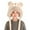 D, variant on XIMIN Cute Cartoon Bear Ears Hat for Kid Girls Ear Protection Furry Faux Fur Beanie Hat kiing Climbing Hat Winter Fashion Warm Outdoor Ear Flaps Ski Hat