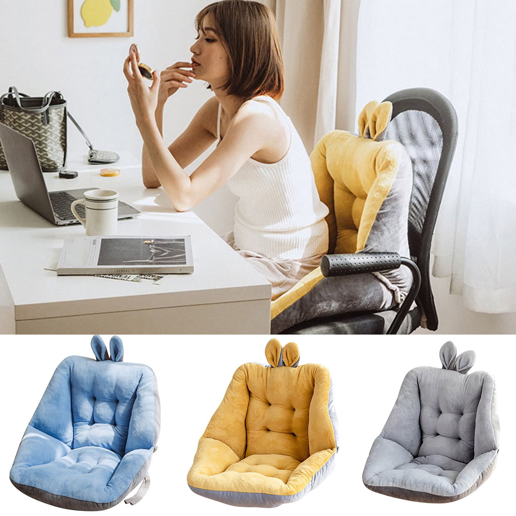 Winter Conjoined Pillow Back Cushions for Office Chair Mat Thick Boys  Computer Gaming Seat Mats Student