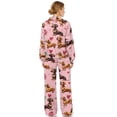 thumbnail image 2 of SCRAWLGOD Valentine's Day Decor Dachshund Heart Box Print Pink Women's 2 Piece Lounge Set Travel Casual Outfits Tracksuit Comfy Turtleneck Sweatshirt Wide Leg Loungewear Baggy Comfy Sweatsuit, L, 2 of 7