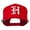 Red, variant on Old English H Embroidered Flat Bill Cap - Black OSFM