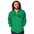 thumbnail image 5 of Rational Real Pi Pie Number Math Nerd Zip Up Hoodie Men's Women's Brisco Brands S, 5 of 6