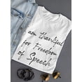 thumbnail image 3 of Thankful For Freedom, Of Speech Women T-Shirt, Female Large, 3 of 4
