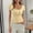 Light Yellow, variant on Women Y2k Lace Trim Scoop Neck Short Sleeve Henley Baby Tee Shirts Button Front Preppy Fitted Crop Tops Brown S