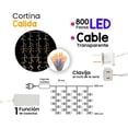 thumbnail image 5 of Serie de Luces La Merced Navideña Luz Led Cálida Destellos Cable Transparente, 5 of 5