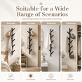 thumbnail image 6 of Gumnay 2 Pack Wall Mounted Coat Rack, 37.8" Black Metal Coat and Hat Hooks, 6 of 8