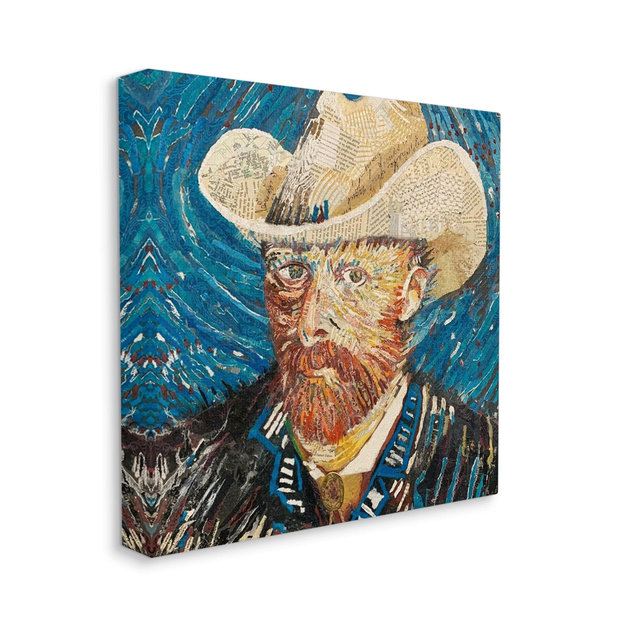 Stupell Industries Van Gogh Classic Portrait Collage Abstract Painting Gallery Wrapped Canvas Print Wall Art
